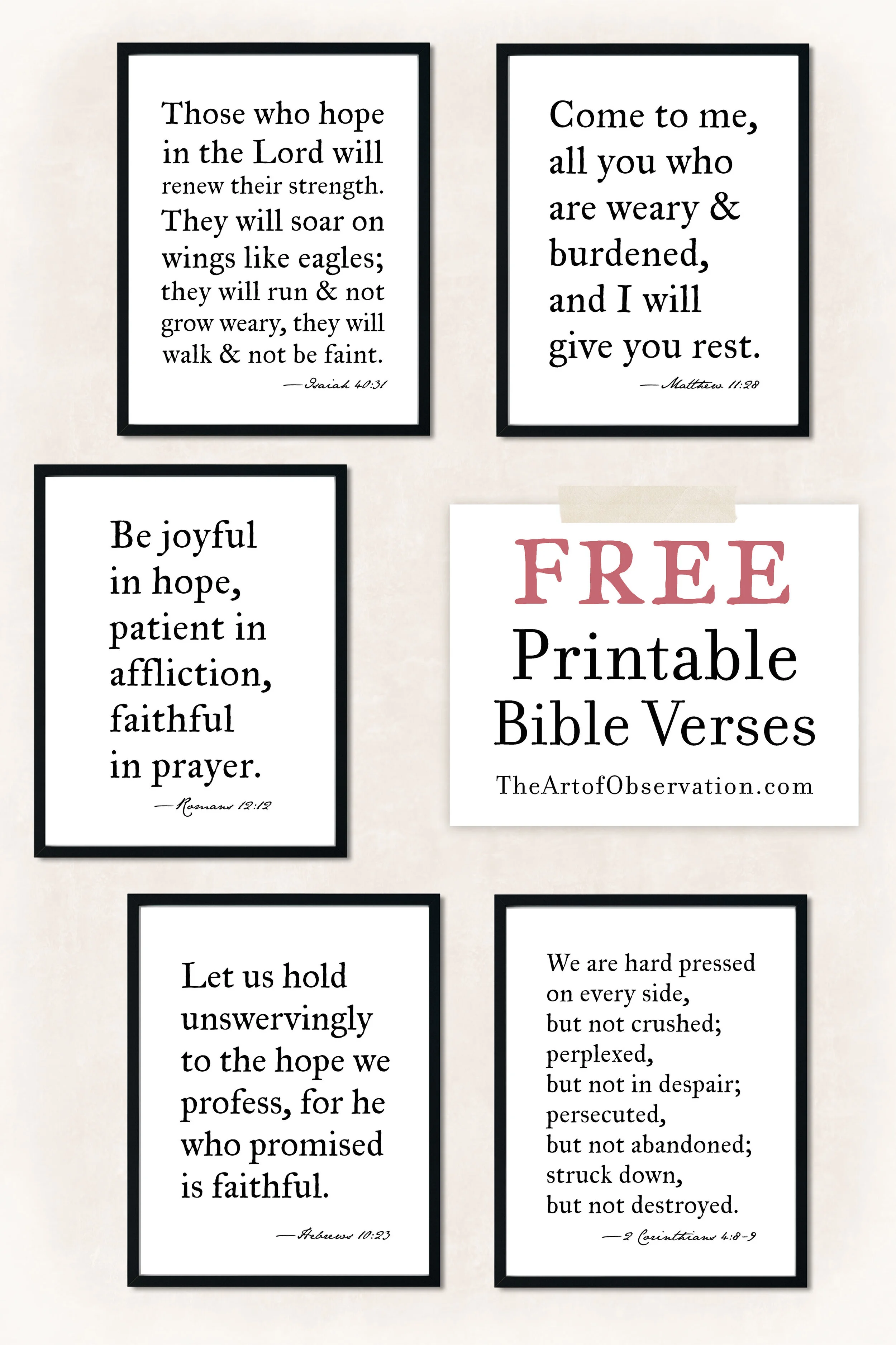 free printables: bible verse wall art — the art of observation